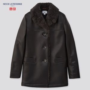 WOMENS FAUX LEATHER COAT